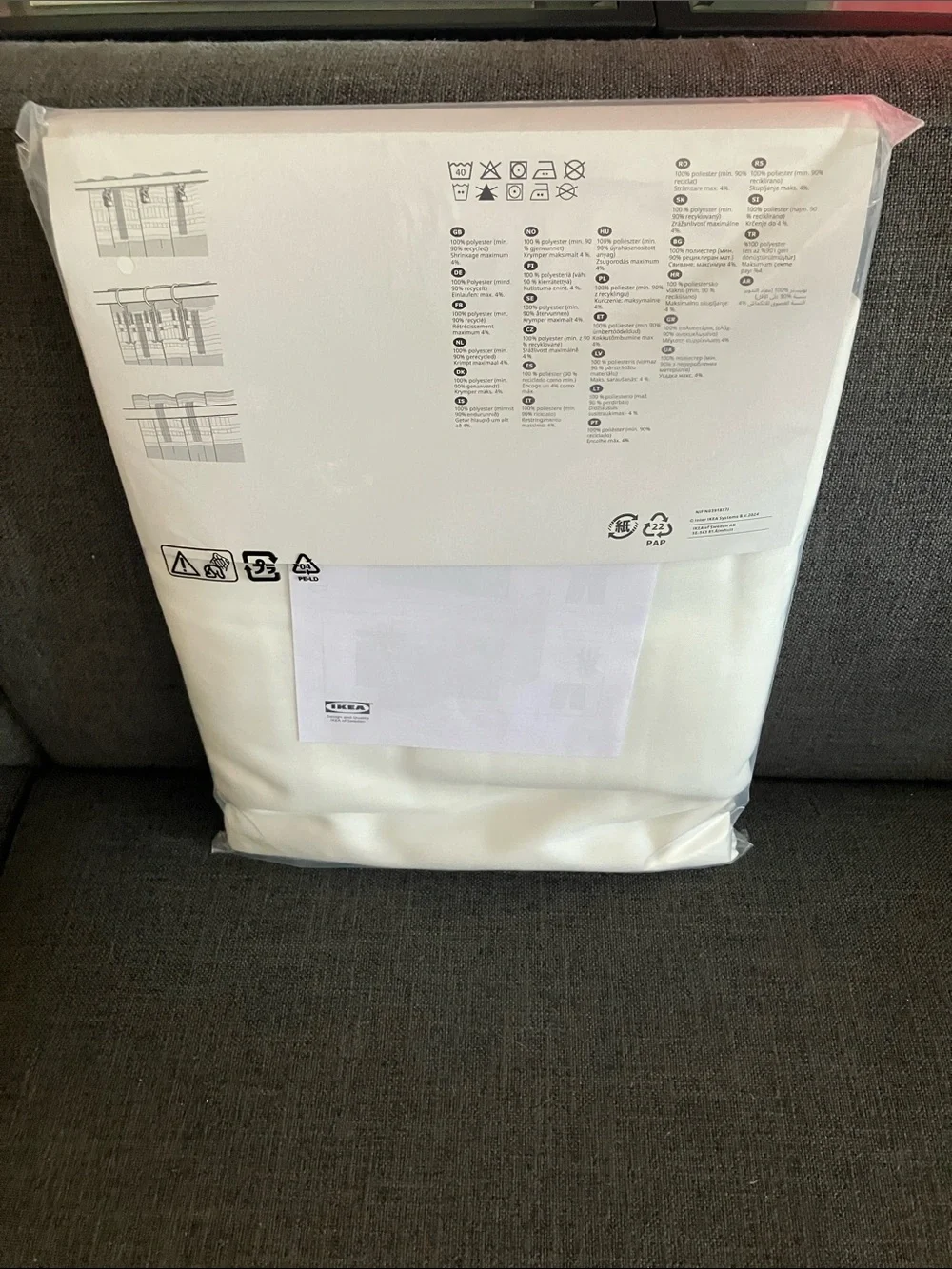 IKEA HILJA 8 panels avail. 2 panels/set White sheer cotton blend, drapes